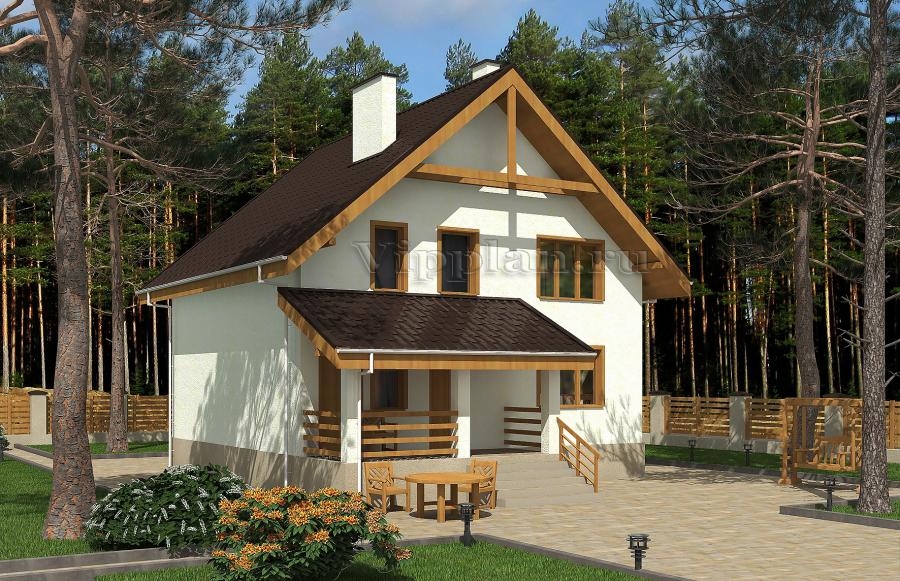 Проект одноэтажного дома с мансардой